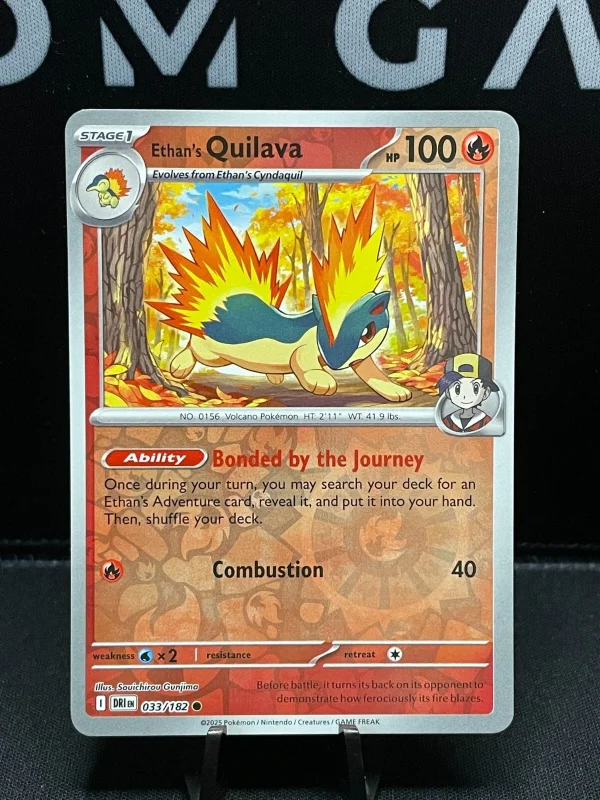 Pokémon TCG - 033/182 Ethan's Quilava Destined Rivals Reverse Holo