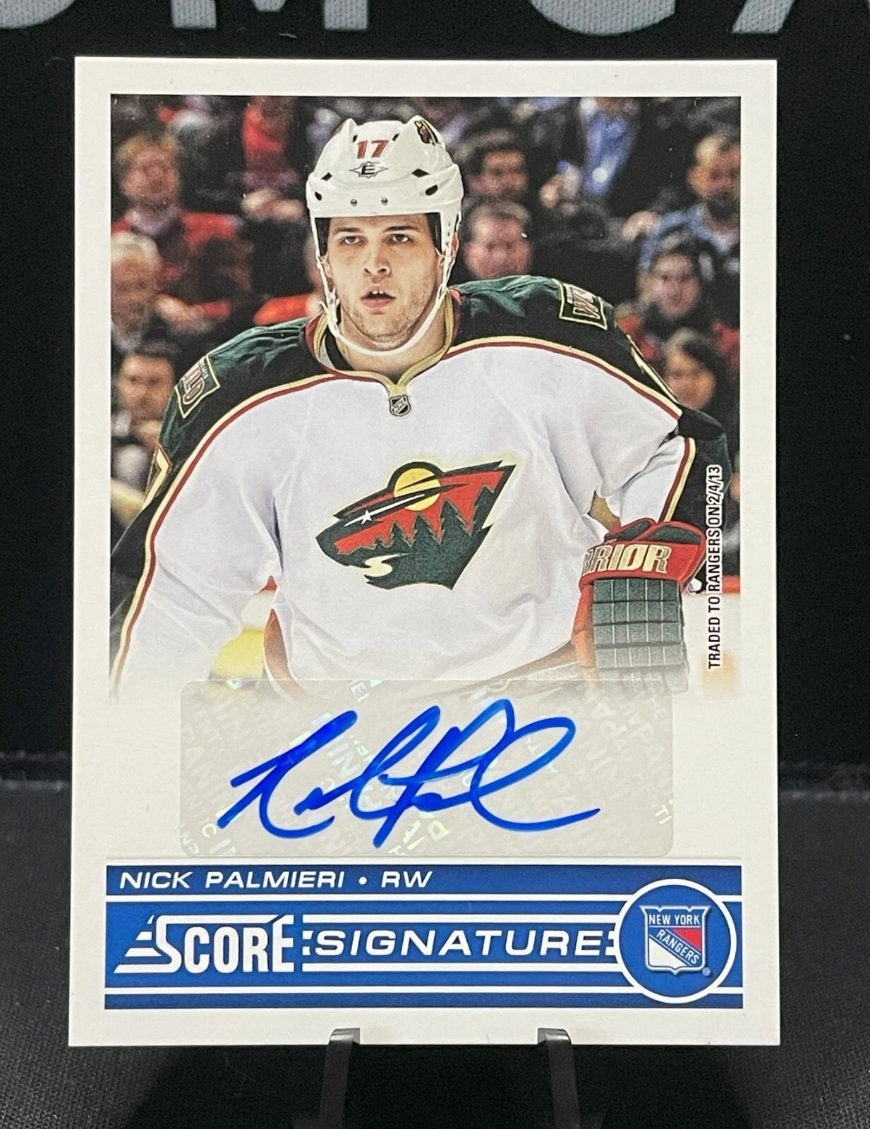 2013 - 14 Score Signatures SS-NP Nick Palmieri Auto Signatures NY Rangers