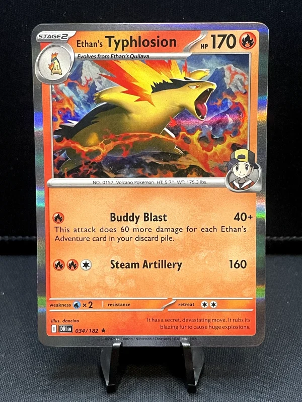 Pokémon TCG - 034/182 Ethan's Typhlosion Destined Rivals Holo