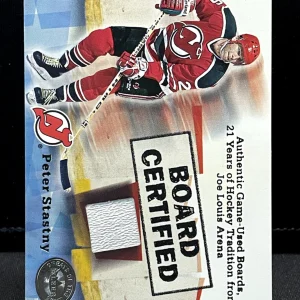 2001-02 Fleer Greats Of The Game Board Certified Game Used Boards Peter Stastny