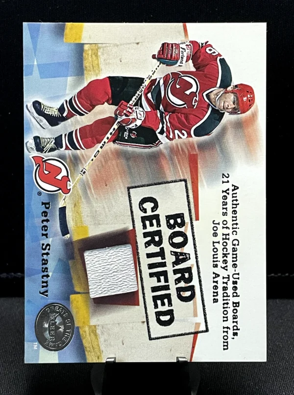 2001-02 Fleer Greats Of The Game Board Certified Game Used Boards Peter Stastny