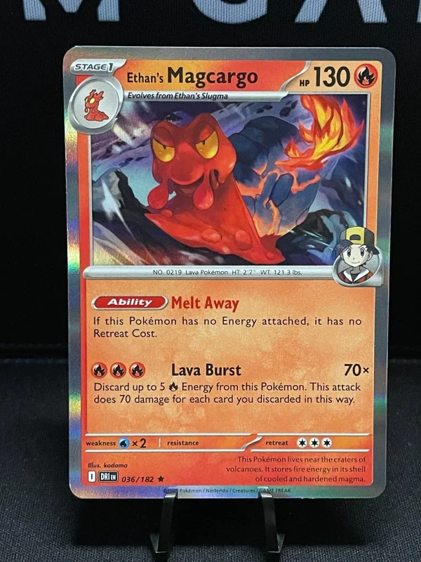 Pokémon TCG - 036/182 Ethan's Magcargo Destined Rivals Holo