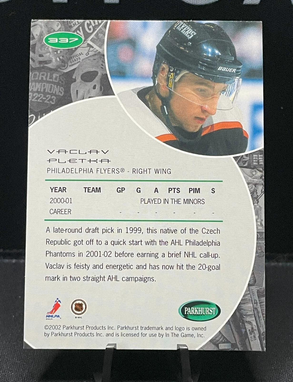 2001-02 Parkhurst Rookie - #337 Vaclav Pletka RC - Image 2