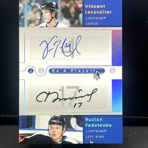 2005-06 Be A Player #D-VR Vincent Lecavalier / Ruslan Fedotenko Dual Autograph