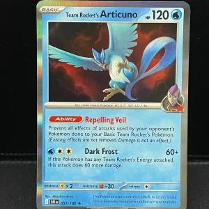 Pokémon TCG - 051/182 Team Rocket's Articuno Destined Rivals Rare Holo