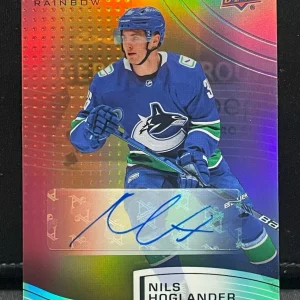 2021-22 Upper Deck Allure #R-54 Nils Hoglander Full Rainbow Auto - Canucks