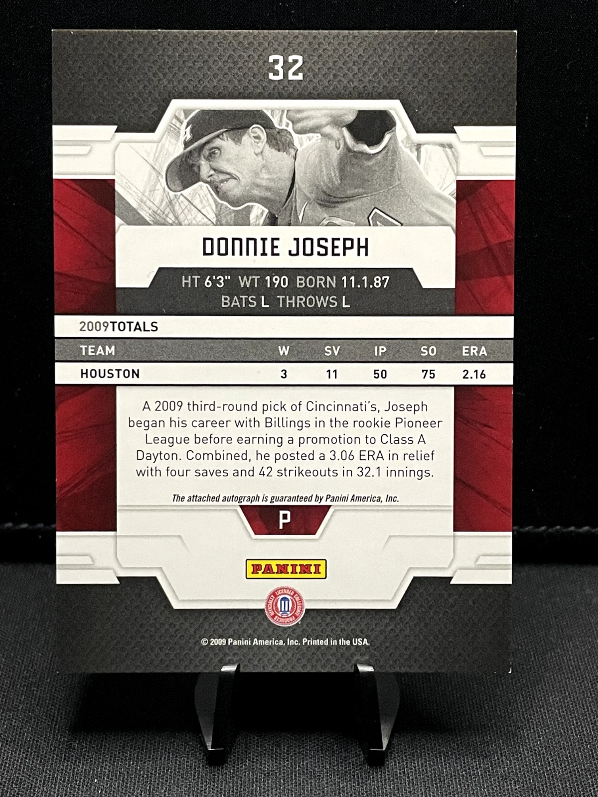 2009 Donruss Elite Extra Edition - #32 Donnie Joseph - 325/699 - Image 2