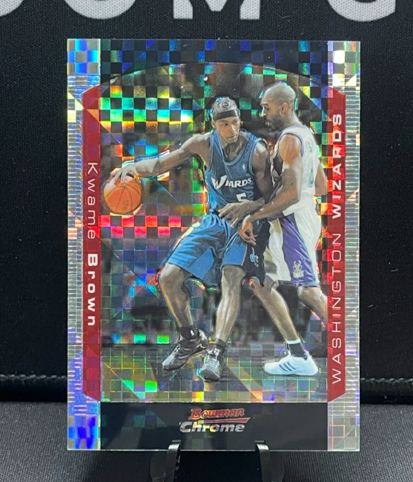 2004-05 Bowman Draft Chrome #57 Kwame Brown X-Fractor /150 - Wizards