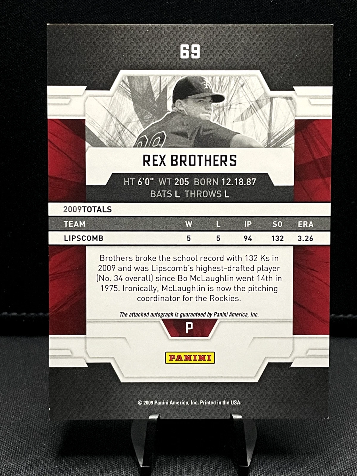 2009 Donruss Elite Extra Edition - #69 Rex Brothers - 645/699 - Image 2