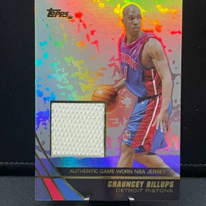 2004 Topps #Je-CBI Chauncey Billups Game Worn Jersey - Detroit Pistons