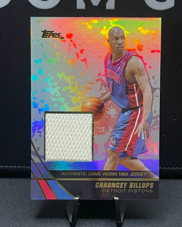2004 Topps #Je-CBI Chauncey Billups Game Worn Jersey - Detroit Pistons
