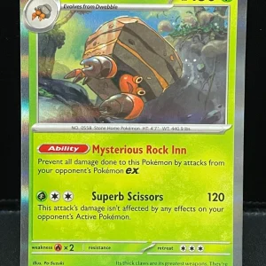 Pokémon TCG - 012/182 Crustle Destined Rivals Rare Holo