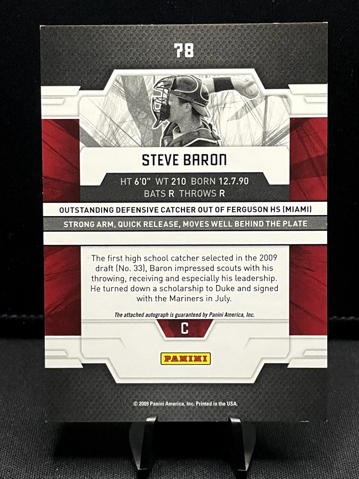 2009 Donruss Elite Extra Edition - #78 Steve Baron - 170/700 - Image 2
