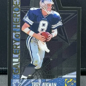 2000 Topps Gallery of Heroes Troy Aikman #GH2 Stained Glass Die Cut Insert