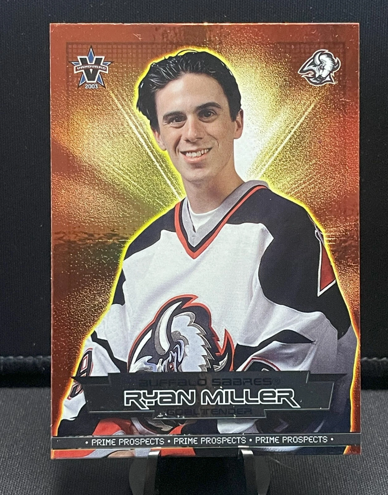 2002-03 Pacific Vanguard Prime Prospects Ryan Miller #4 Rookie RC - Sabers