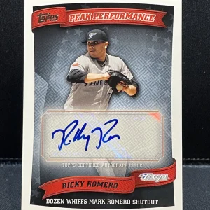 2010 Topps Peak Performance PPA-RR Ricky Romero AUTOGRAPH Blue Jays