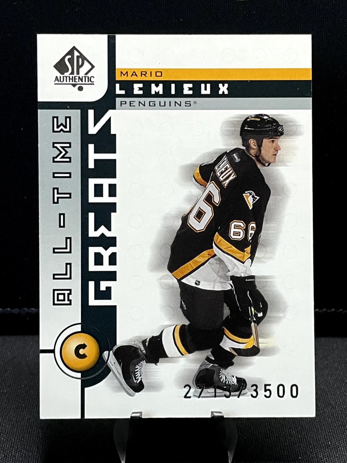 2001-02 SP Authentic All-Time Greats #106 Mario Lemieux 2713/3500 - Penguins