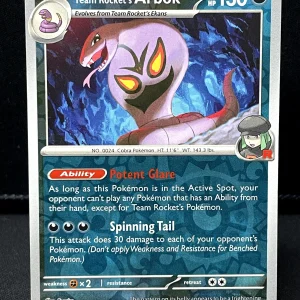 Pokémon TCG - 113/182 Team Rocket's Arbok Destined Rivals Reverse Holo