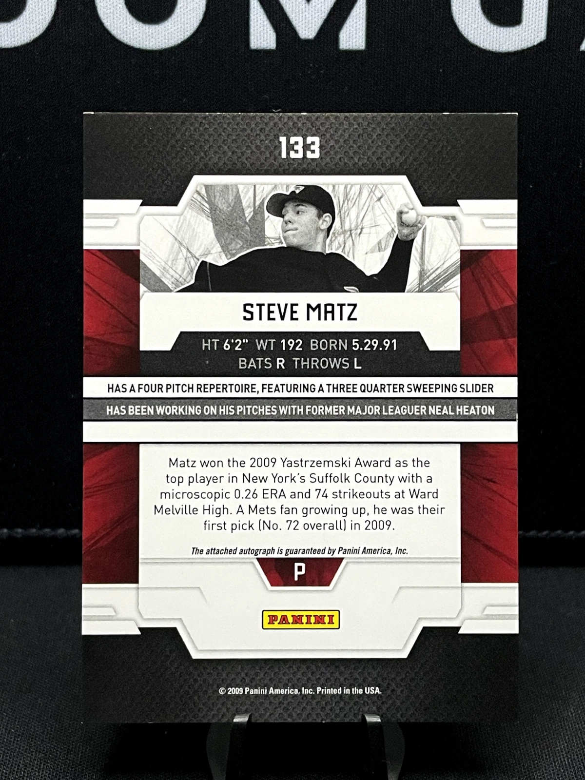 2009 Donruss Elite Extra Edition - #133 Steve Matz - 221/790 - Image 2