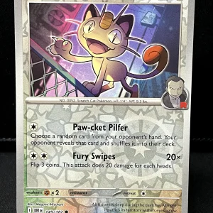 Pokémon TCG - 149/182 Team Rocket's Meowth Destined Rivals Reverse Holo
