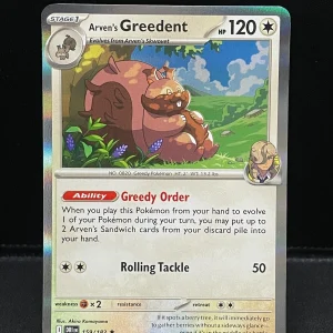 Pokémon TCG - 159/182 Arven's Greedent Destined Rivals Rare Holo
