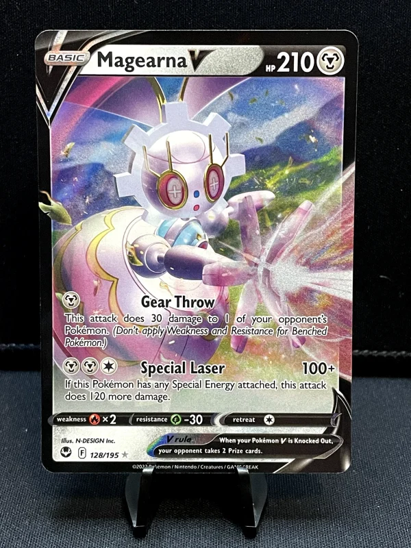 Pokémon Magearna V - 128/195 Silver Tempest - Full Art Holo Rare