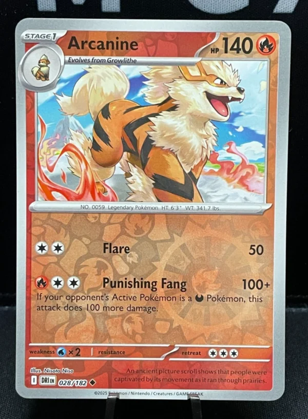 Pokémon TCG - 028/182 Arcanine Destined Rivals Reverse Holo