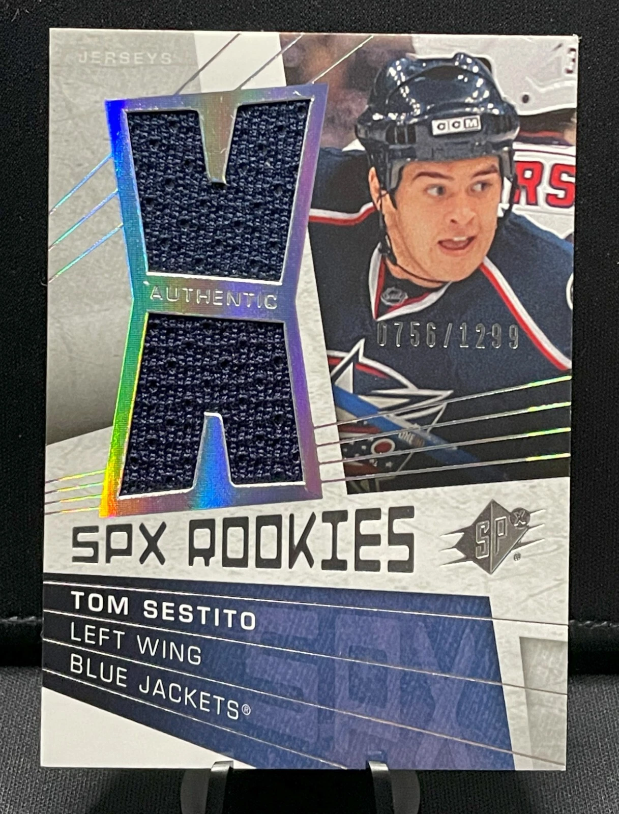 2008-09 SPx Rookies #153 Tom Sestito Dual Jersey 0756/1299 - Columbus