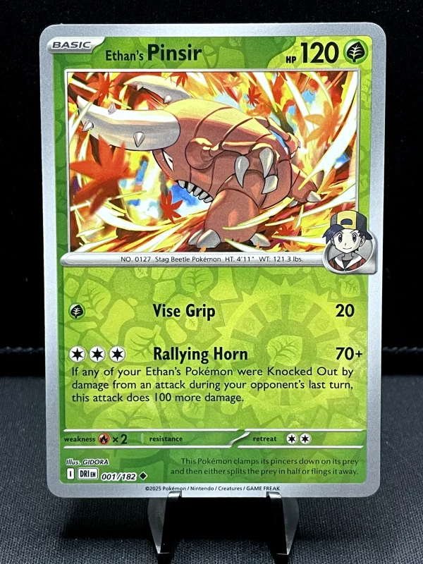 Pokémon TCG - 001/182 Ethan's Pinsir Destined Rivals Reverse Holo